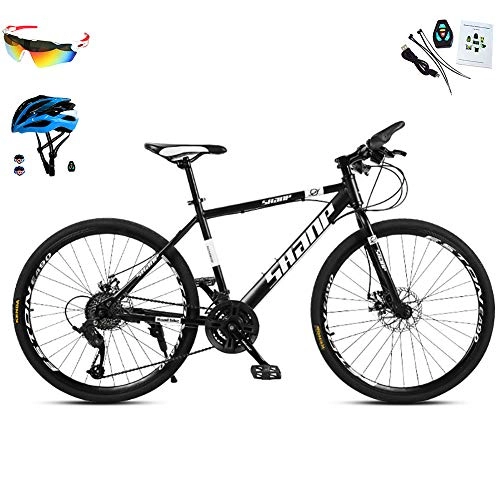Bicicletas de montaña : AI-QX 26" - Bicicleta BTT de montaña para Hombre, 30 velocidades, Cuadro Aluminio, Frenos V-Brake, Negro