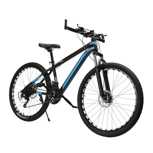 Bicicletas de montaña : AOAPUMM Bicicleta de montaña de 26 pulgadas, 21 velocidades, freno de disco neutro, rueda de ciudad con volante de posición (azul)