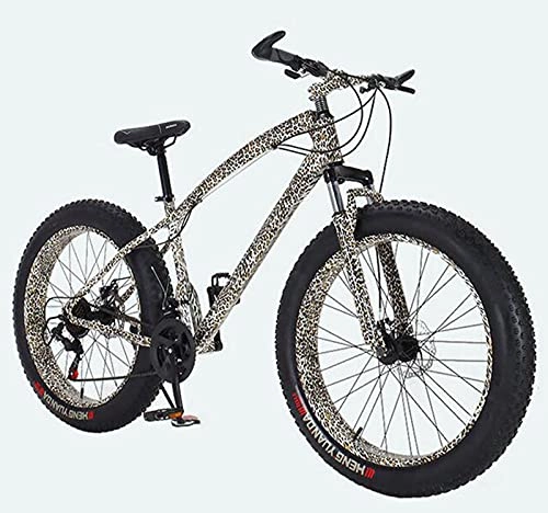 Bicicletas de montaña : ASEDF Bicicletas De Crucero De 26"para Mujeres, Cuadro De Aluminio De Bicicleta De Montaña De 21 Velocidades, Neumático Fat 4.0, El Color del Patrón Se Puede Personalizar