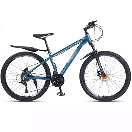 Bicicletas de montaña : ASUMUI Bicicleta de montaña de aleación de Aluminio de 27 velocidades, Freno de Disco Doble Juvenil de Velocidad Variable para Hombres y Adultos, absorción de Impacto (b 26 in)