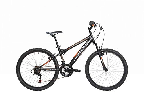 Bicicletas de montaña : ATALA 2019 - Bicicleta de montaña para nio de 24 Pulgadas, 18 V, Color Negro y Naranja