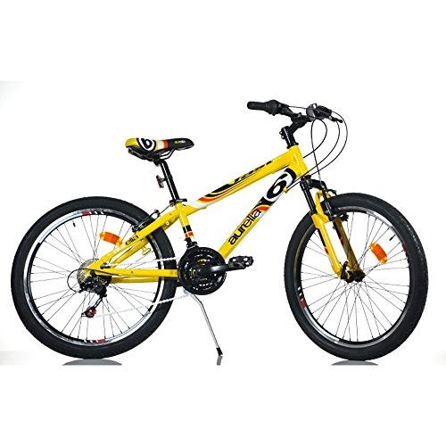 Bicicletas de montaña : Aurelia 1024BS - Bicicleta de montaña para niño, 24 pulgadas, color amarillo