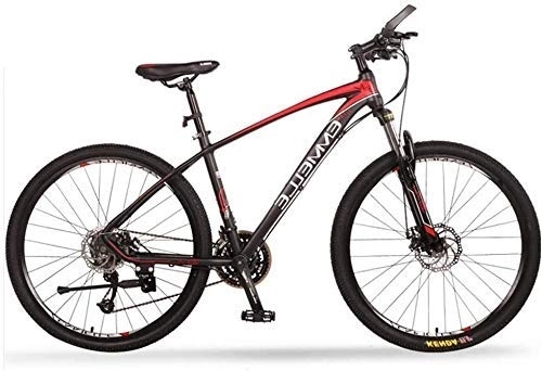 Bicicletas de montaña : AYHa 27 velocidad bicicletas de montaña, 27.5 pulgadas de Big neumáticos de montaña bicicleta de pista, de doble suspensión de la bici de montaña, marco de aluminio, Womens Hombres de bicicletas, rojo