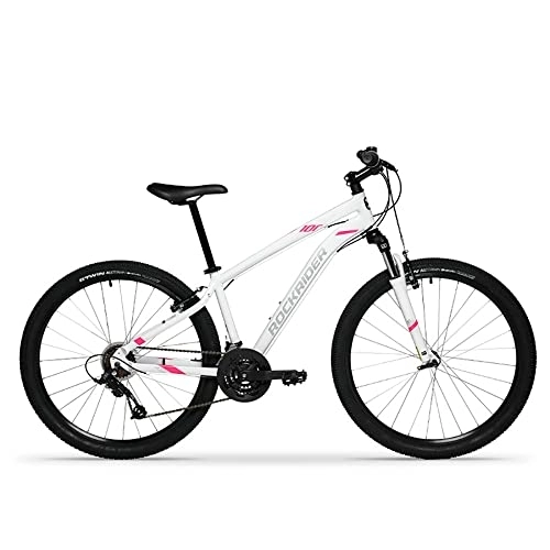 Bicicletas de montaña : Bananaww Bicicleta de Montaña de 26 Pulgadas con Ruedas de Radios, Marco de Aluminio, Cambio Shimano de 21 Velocidades, Freno de V, Horquilla de Suspensión para Hombre y Mujer