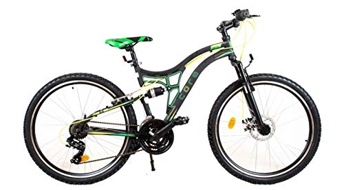 Bicicletas de montaña : BDW Bicicleta de montaña Core de 24 pulgadas, suspensión completa, 21 velocidades, freno de disco, para niños y niñas, color verde