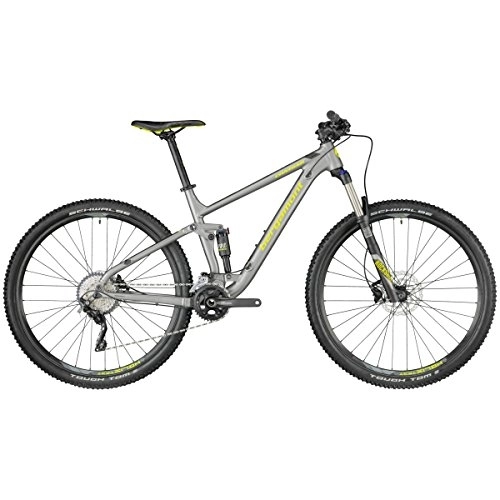 Bicicletas de montaña : Bergamont Bicicleta de montaña Contrail 5.0 de 29 pulgadas, color gris / amarillo, talla L (176 – 183 cm)