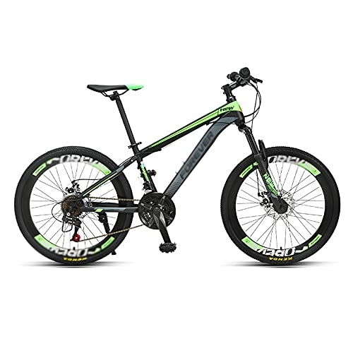 Bicicletas de montaña : Bicicleta, bicicleta de montaña de 22 pulgadas, bicicleta de choque de 24 velocidades, marco de acero con alto contenido de carbono, adecuado para adultos y adolescentes, no es fácil de deformar