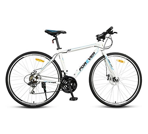 Bicicletas de montaña : Bicicleta De Ciudad 21-Velocidades Bici con Freno de Disco mecnico para Unisex Adulto, White