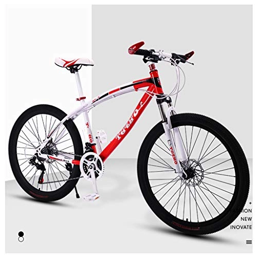 Bicicletas de montaña : Bicicleta De Montaa, 30 Velocidades De Velocidad Variable Carreras De Doble Freno De Disco Doble Absorcin De Impactos Estudiante De Ultra Coche Luz De La Bicicleta De 26 Pulgadas De Color Rojo