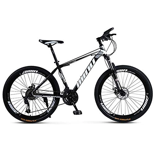 Bicicletas de montaña : Bicicleta de Montaa, Bicicletas de montaña del marco de acero al carbono Rgidas Barranco bicicletas de doble freno de disco delantero y Tenedor 26 pulgadas Rueda ( Color : C , Size : 27-speed )