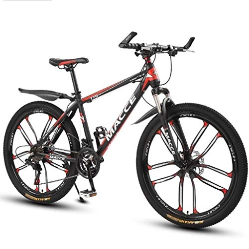 Bicicletas de montaña : Bicicleta de Montaa, BTT, 26" bicicletas de montaña, bicicletas de montaña de suspensin delantera con doble freno de disco y suspensin delantera, marco de acero al carbono, 21 de velocidad, velocida