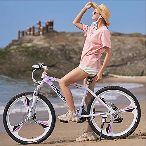 Bicicletas de montaña : Bicicleta de montaña, 24 / 26 Pulgadas Para Mujer Bicicleta De Montaña, Bicicleta De 24 Velocidades Velocidad De 3 Ruedas Sospecha Bicicleta Marco De Aluminio, Freno De D(Size:27 speed , Color:26 inches)