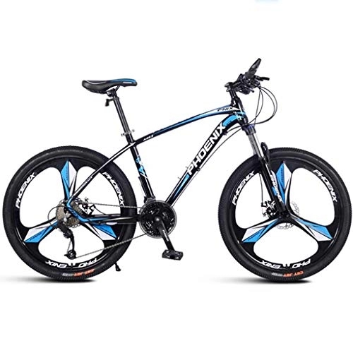 Bicicletas de montaña : Bicicleta de Montaña, 26" bicicletas de montaña, bicicletas marco ligero de aleación de aluminio, doble disco de freno y bloqueo de la suspensión delantera, 27 de velocidad ( Color : Black+Blue )