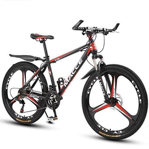 Bicicletas de montaña : Bicicleta de Montaña, 26" bicicletas de montaña de acero al carbono de absorción de choque de la rueda de la bici Barranco Unidad de doble disco de freno delantero Suspensión 21 24 27 velocidades
