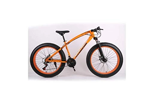 Bicicletas de montaña : Bicicleta de Montaña 26 Pulgadas Todoterreno Atv 24 Velocidades Moto de Nieve Velocidad Bicicleta de Montaña 4.0 Bicicleta de Neumático Ancho de Neumático Grande, Plata, naranja, UNA