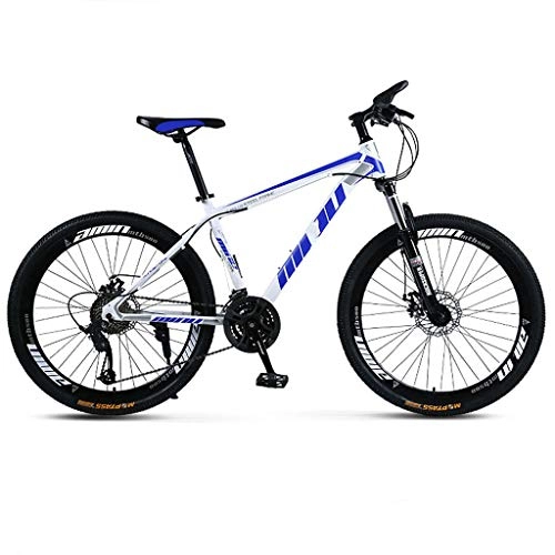 Bicicletas de montaña : Bicicleta De Montaña, 30 Velocidad De Choque De Carreras De Velocidad Variable Absorbedor De Freno De Doble Disco De Bicicleta Estudiante De 26 Pulgadas Azul
