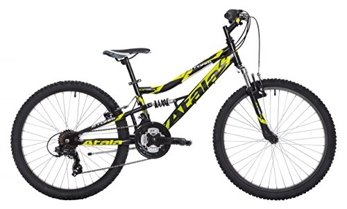 Bicicletas de montaña : Bicicleta de montaña Atala Storm VB 21V, negro opaco / amarillo flor, 24pulgadas