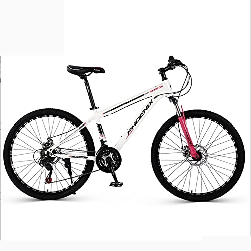Bicicletas de montaña : Bicicleta de montaña, Bicicleta De Montaña 26 Pulgadas, Engranajes De 24 Velocidades De La Velocidad De La Bicicleta De La Bicicleta De La Bicicleta De La Bicicleta De La Bicicleta De Lo(Color:blanco)