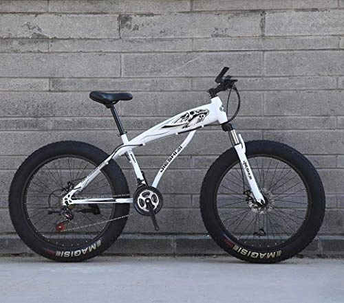 Bicicletas de montaña : Bicicleta de montaña de 24 ' / 26' de 27 velocidades, bicicleta de nieve de ruedas grandes, freno de doble disco, horquilla delantera resistente a los golpes, bicicleta de playa todoterreno para exteri