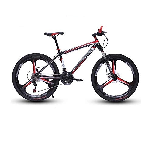 Bicicletas de montaña : Bicicleta De Montaña De 24 Pulgadas Frenos De Disco Doble Bicicletas De Velocidad Variable Y Amortiguadoras Aptas para Cualquier Ciclista, Red
