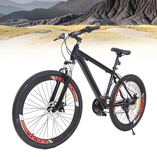 Bicicletas de montaña : Bicicleta de montaña de 26 pulgadas, 21 velocidades, aluminio, color negro, para mujer, hombre, niña, niño