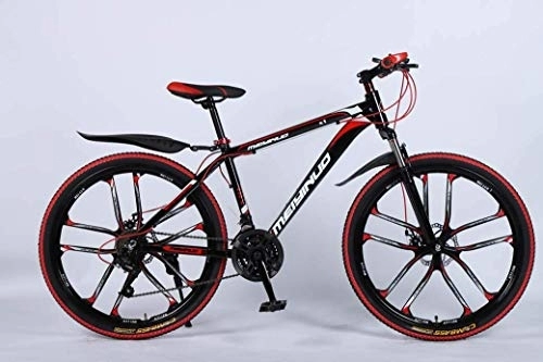 Bicicletas de montaña : Bicicleta de montaña de 26 pulgadas de 27 velocidades para adultos, marco completo de aleación de aluminio ligera, suspensión delantera para hombre, freno de disco