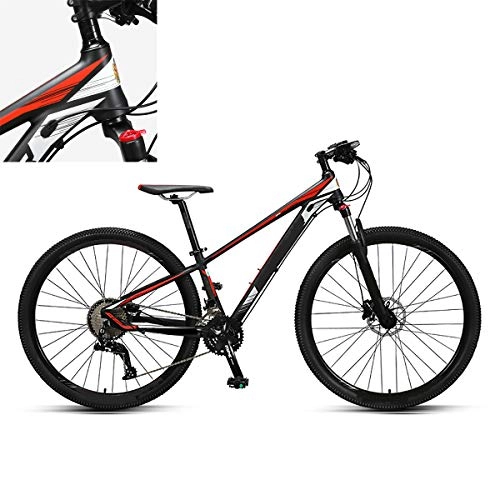 Bicicletas de montaña : Bicicleta de montaña de 29 pulgadas, cambio de velocidad preciso, la cadena no es fácil de caer, estable y segura, adecuada para ciclistas con una altura de 59 pulgadas a 74.8 pulgadas, Black red