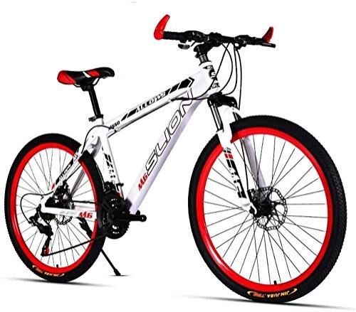 Bicicletas de montaña : Bicicleta de montaña, Doble Disco de Freno de la Bici Que compite con Shift / 30 Velocidad de 26 Pulgadas Campo a travs por Adultos Esqu de Bicicletas for Adultos (Color : Red, Size : 24 Speed)