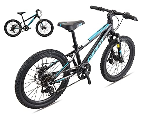 Bicicletas de montaña : Bicicleta de montaña GIANT XTC 20-D de aluminio de 20 pulgadas, mango plano de 7 velocidades, freno de disco de cuadro y horquilla delantera con amortiguador, adecuada para niños de 120-135 cm de altu