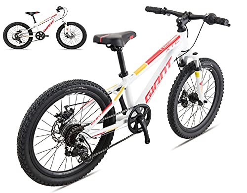 Bicicletas de montaña : Bicicleta de montaña GIANT XTC 20-D de aluminio de 20 pulgadas, mango plano de 7 velocidades, freno de disco de cuadro y horquilla delantera con amortiguador, adecuada para niños de 120-135 cm de altu