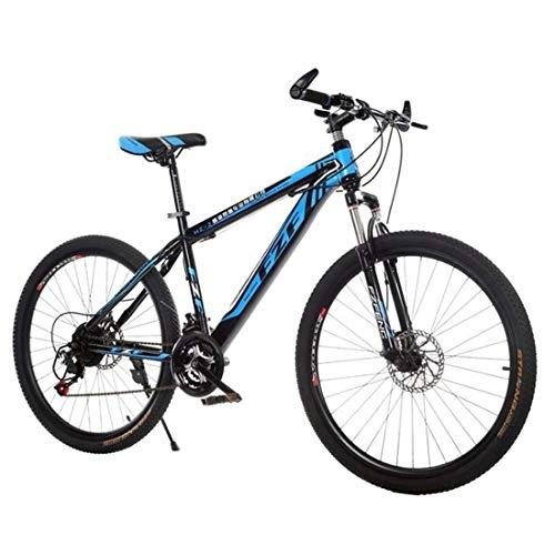 Bicicletas de montaña : Bicicleta de Montaña, Las bicicletas de montaña, marco de acero al carbono bicicletas de montaña, doble disco de freno y suspensión delantera Barranco de bicicletas ( Color : Black , Size : 24 inch )
