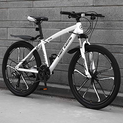 Bicicletas de montaña : Bicicleta De Montaña Ligero MTB Alto-Acero Al Carbono Todo El Terreno 26 Pulgadas Velocidad Variable Freno De Disco Doble Bicicleta Rueda 10cutter Velocidad B-24 26 Pulgadas