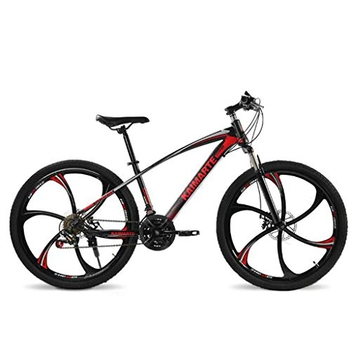Bicicletas de montaña : Bicicleta de montaña Mountainbike Bicicleta Barranco de bicicletas Bicicletas 26 pulgadas de doble suspensión Freno de disco delantero de montaña, 21 24 27 velocidades marco de acero al carbono MTB Bi