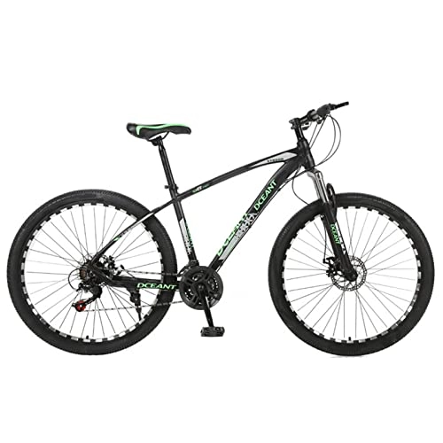 Bicicletas de montaña : Bicicleta de montaña para adultos de 27.5 pulgadas, marco de aleación de aluminio de imitación para bicicleta, con frenos de disco mecánicos dobles y sistema de absorción de impactos completo