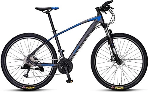 Bicicletas de montaña : Bicicleta de montaña para adultos, no marca Forever con asiento ajustable, YE880, 33 velocidades, marco de aleación de aluminio, color Aleación hidráulica gris y azul de 66 cm., tamaño 26