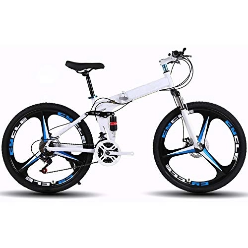 Bicicletas de montaña : Bicicleta de montaña, suspensión delantera, ruedas de 26 pulgadas, marco de acero al carbono, bicicleta antideslizante de 21 velocidades con frenos de doble disco, apta para todoterrenos y adultos