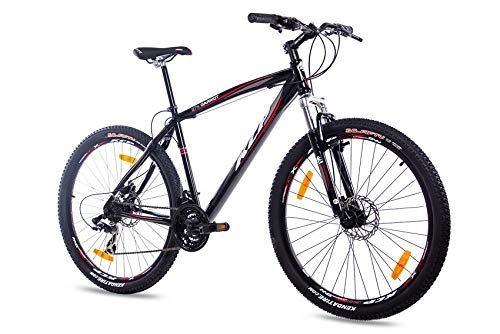 Bicicletas de montaña : Bicicleta de montaña unisex KCP GARRIOT, 27, 5 pulgadas, cambio Shimano con 21 velocidades, color negro, 48 cm