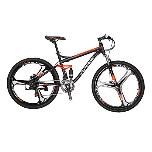Bicicletas de montaña : Bicicleta Eurobike S7-27.5 bicicleta de montaña 21 velocidades de cambio izquierda 3 derecha 7 marco 3 radios absorción de golpes bicicleta de montaña, naranja