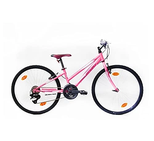 Bicicletas de montaña : Bicicleta infantil 24 pulgadas Bike Sport Viky – Bicicleta para niña, 18 velocidades Shimano, Rosa Matte