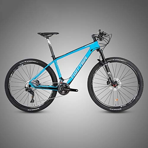 Bicicletas de montaña : Bicicleta Montaña 27.5 / 29'', M8000-22 / 33 Velocidad, Freno de Disco de Aceite Shimano, Full Suspension, Fibra de Carbon, Azul, 29inch*15inch