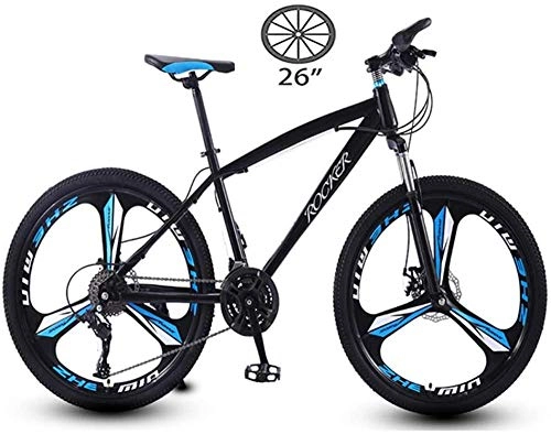 Bicicletas de montaña : Bicicleta Montaña adulto, Bicicleta de trekking cruzada Bicicleta de carreras de carretera de 26 pulgadas Bicicleta antideslizante de 21 / 24 / 27 cuadro de acero al carbono ultraligero-27velocidad_Negro