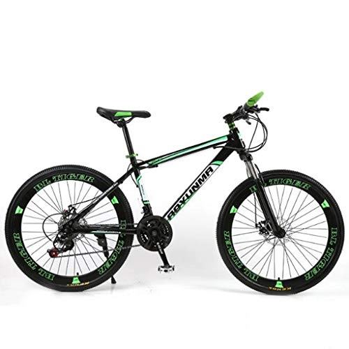 Bicicletas de montaña : Bicicleta Montaña MTB MTB de 26 pulgadas MTB Bicicletas de montaña Bicicletas amortiguadora de golpes Barranco de doble disco de freno delantero de enganche de marcos de acero al carbono Bicicleta de