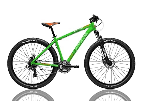 Bicicletas de montaña : Bicicleta MTB 27, 5 casco XNC con freno de disco mecánico SHIMANO 21 V verde (L)