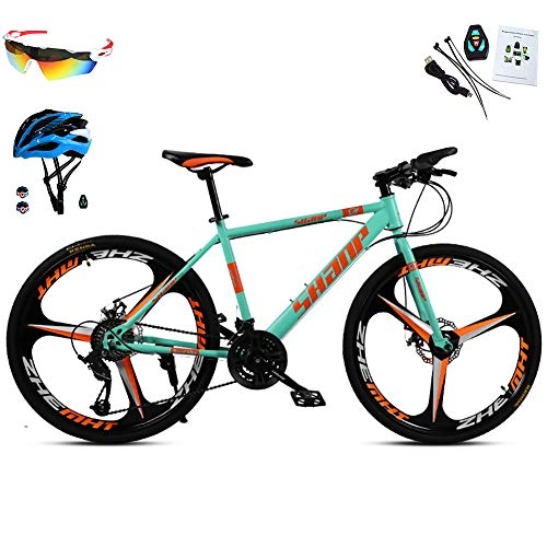 Bicicletas de montaña : Bicicleta Plegable Mountain Bike Adventure Cuadro de Acero al Carbono de 30 velocidades, B