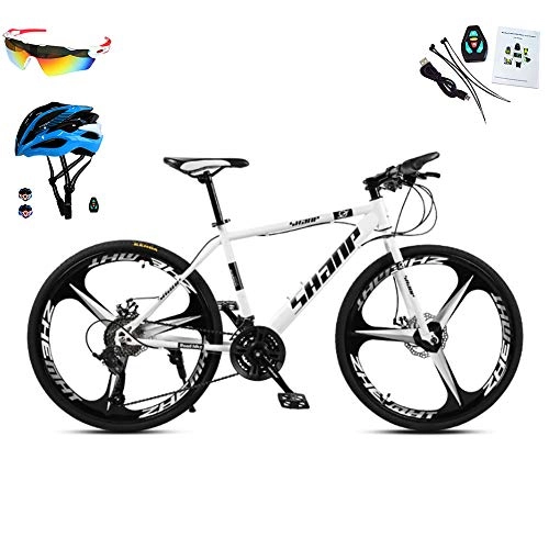 Bicicletas de montaña : Bicicleta Plegable Mountain Bike Adventure Cuadro de Acero al Carbono de 30 velocidades, E