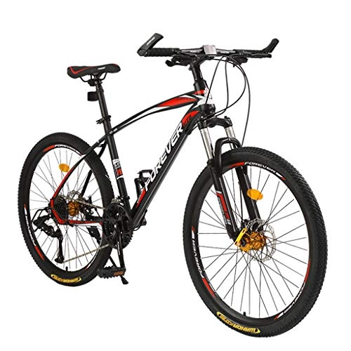 Bicicletas de montaña : Bicicleta todoterreno Full Absorber Shock Bike, apta para bicicletas para adultos y adolescentes, 26 pulgadas, 21 / 27 velocidades, doble freno de disco, bicicleta para exteriores para hombres y mujer