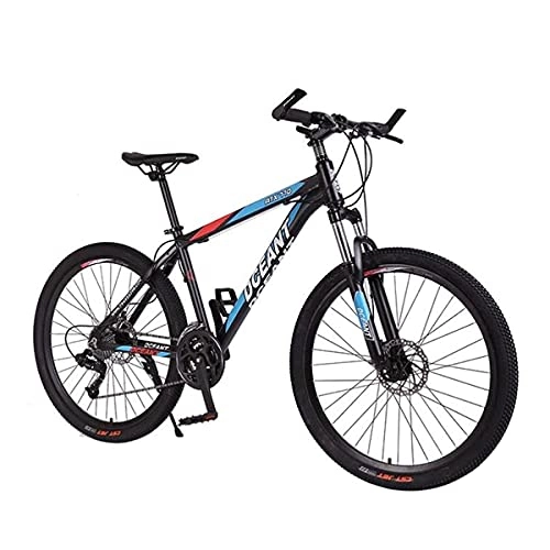 Bicicletas de montaña : Bicicletas de montaña 26 pulgadas Muti habló ruedas 21 velocidad doble freno disco bicicleta para hombres mujeres adultos y adolescentes con marco de acero de alto carbono