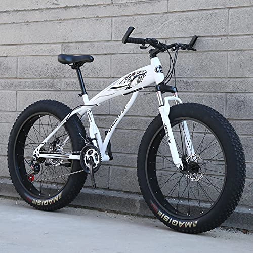 Bicicletas de montaña : Bicicletas de Montaña Bicicleta De Montaña Con Horquilla De Suspensión De 27 Velocidades Para Adultos, Bicicleta De Montaña De Doble Disco De 26 Pulgadas, Bicicleta De Carretera De(Color:blanco negro)