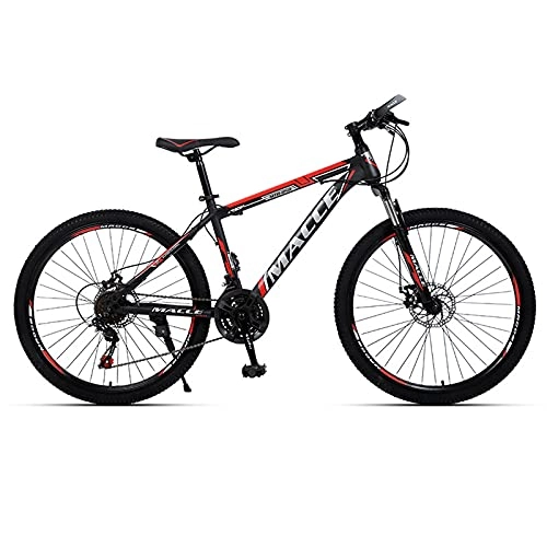 Bicicletas de montaña : Bicicletas de Montaña Bicicleta De Montaña De 26 Pulgadas Y 27 Velocidades, Bicicletas De Montaña Para Adultos Con Horquilla De Suspensión Con Bloqueo, Bicicletas De Ciudad Con Doble F(Color:Rojo negro)