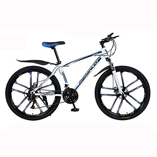 Bicicletas de montaña : BIU Bicicleta De Montaña De 26 Pulgadas, Bicicleta De Aleación De Aluminio con Marco De Acero Al Carbono con Cambio, Bicicleta De Carretera De Doble Freno para Adultos, 10, 21 Speed